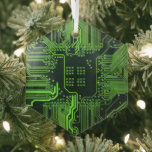 Ornement En Verre Geek de la carte de circuit électronique Nerd PCB<br><div class="desc">PCB Circuit Board cadeaux pour les geeks ou cadeaux pour les nerds. En voici un pour l'Ordinateur Nerd ou Geek en chacun de nous. Geek Sortez votre Nerd avec cette carte circuit électronique PCB. Il s'agit d'une image de fond d'une carte de circuit imprimé ou d'une carte de circuit électronique....</div>