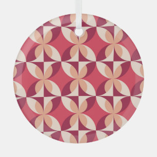 Ornement En Verre Géométrique Abstraite : Conception textile transpa
