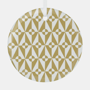 Ornement En Verre Géométrique Abstraite : Motif Vintage sans fil