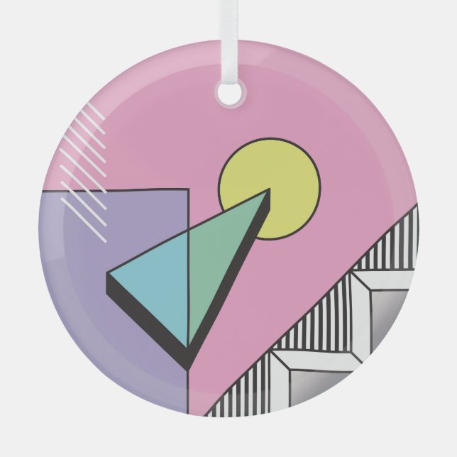 Ornement En Verre Géométrique postmoderne : composition Abstraite (Recto)