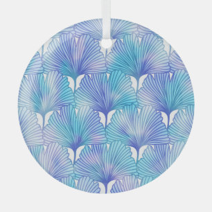Ornement En Verre Ginkgo Biloba Feuille Motif d'automne
