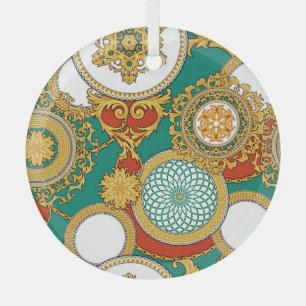 Ornement En Verre Golden Elegant Arrière - plan arabesque