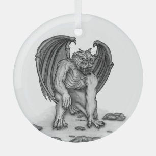 Ornement En Verre Golem Gargoyle