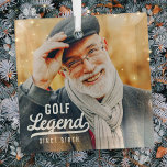 Ornement En Verre Golf Légende depuis la naissance Amusante Moderne<br><div class="desc">Design est composé de typographie de style vintage - Funny Humorisore - Golf Legend depuis la naissance.</div>