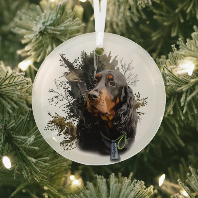 Ornement En Verre Gordon Setter (Insitu)