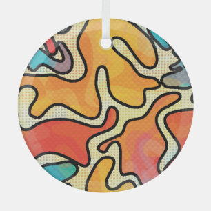 Ornement En Verre Graffiti urbain : Texture d'art sans transparence.