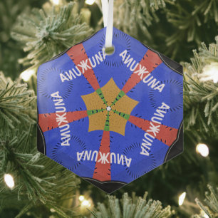 Ornement En Verre Hakuna Matata Iridiscent bleu