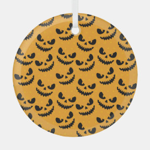 Ornement En Verre Halloween : visages effrayants, style vintage.