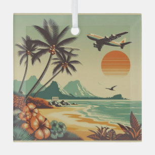 Ornement En Verre Hawaï vintage/tropical