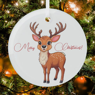 Ornement En Verre Ho-Ho-Ho ! C'est un renne !