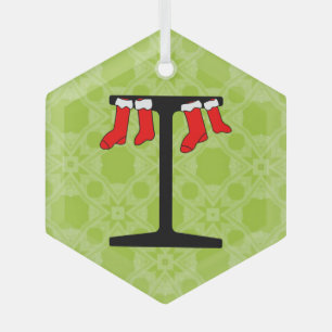 Ornement En Verre I-Beam Christmas Stockings