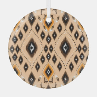 Ornement En Verre Ikat Ethnic Geometry Folklore Motif