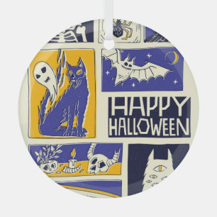 Ornement En Verre Illustration d'Halloween du livre de bande dessiné