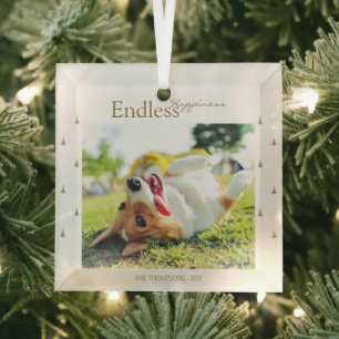 Ornement En Verre Invitation de Noël sur mesure pour un bonheur infi