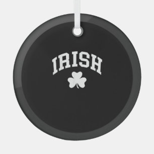 Ornement En Verre Irlandais Shamrock Jour de la Saint Patrick Irland