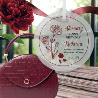 Janvier Carnation Florale Anniversaire Gardien