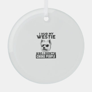 Ornement En Verre J'Embrasse Mon Westie Donc Je Ne Choque Pas Les Ge