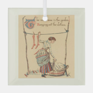 Ornement En Verre Jolie dame vintage