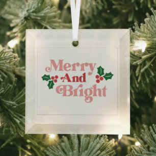 Ornement En Verre Joyeux et lumineux - Typographie classique de vaca
