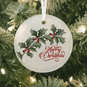 Ornement En Verre Joyeux Noël