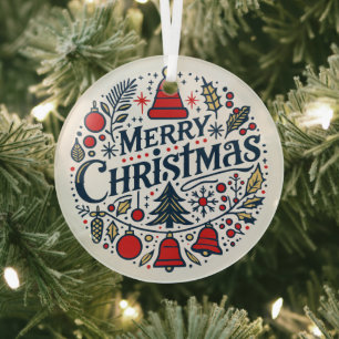 Ornement En Verre Joyeux Noël 3