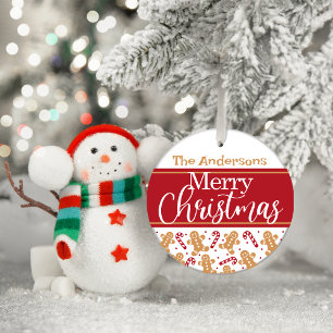 Ornement En Verre Joyeux Noël personnalisé