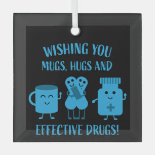 Ornement En Verre La reprise de la santé se porte bien bientôt