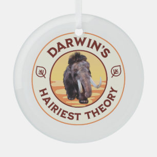 Ornement En Verre La théorie la plus poilue de Darwin Adorable mammo
