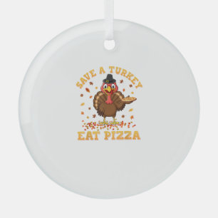 Ornement En Verre LA TURQUIE MANGE PIZA Chemise Vegan Adulte Enfants