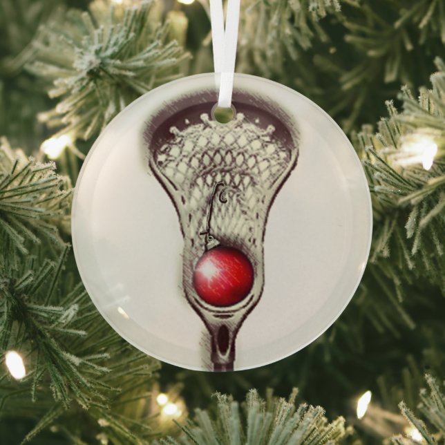 Ornement En Verre Lacrosse Merry Lax-mas (Insitu)