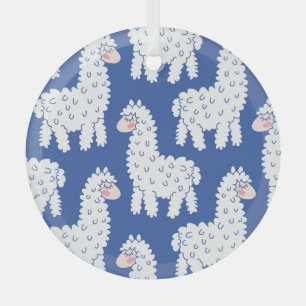 Ornement En Verre Lama alpaca, motif vintage