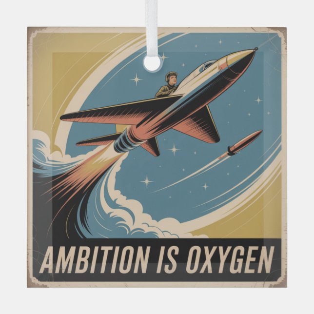Ornement En Verre L'ambition est de l'oxygène (Recto)