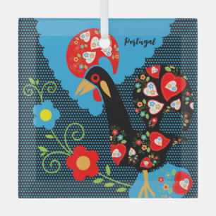 Ornement En Verre Le coq portugais