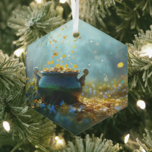Ornement En Verre Le grand pot orné de la Saint-Patrick de SlipperyJ