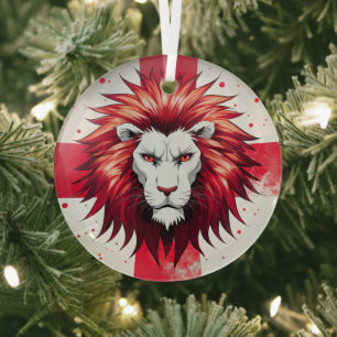 Ornement En Verre Le Lion Anglais