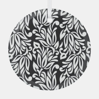 Ornement En Verre Le textile noir et blanc.
