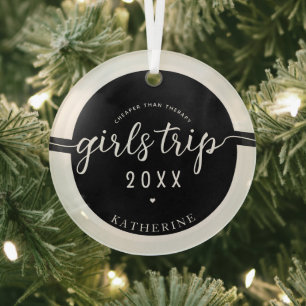 Ornement En Verre Les Filles Voyage Moins Cher Que La Thérapie Vacan