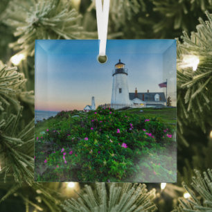 Ornement En Verre Les phares   Point Lighthouse Bristol Maine