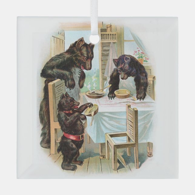 Ornement En Verre Les Trois Ours (Recto)