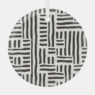 Ornement En Verre Lignes dessinées à la main, texture grossière et t