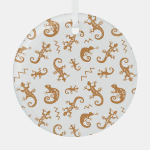 Ornement En Verre Lizards Chameleons : Design Motif sans couture.