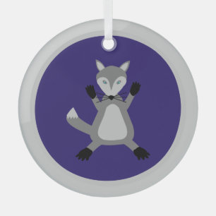 Ornement En Verre Loup de Halloween mignon et effrayant