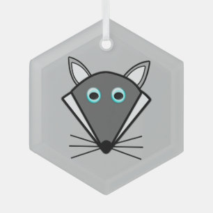 Ornement En Verre Loup d'Halloween mignon