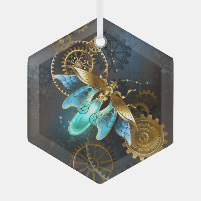 Ornement En Verre Luciole Steampunk (Recto)