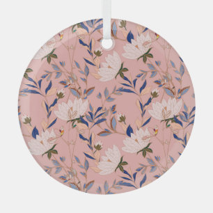 Ornement En Verre Lys crème Beige : Arrière - plan rose sans couleur