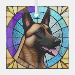 Ornement En Verre Malinois belge "Verre Tiré"