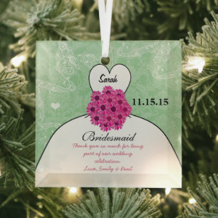 Ornement En Verre Mariage Gown Bridesmaid Mariage - Vous choisissez