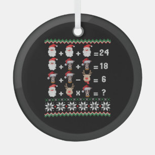Ornement En Verre Math Enseignant Noël GREYHOY