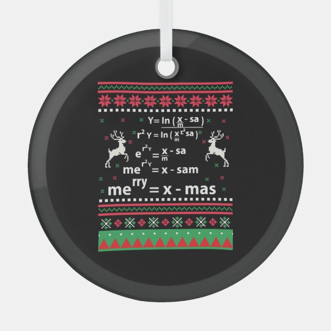 ORNEMENT EN VERRE MATH NOËL (Recto)
