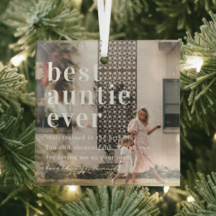 Ornement En Verre Meilleure fille jamais   Devis et cadeau photo